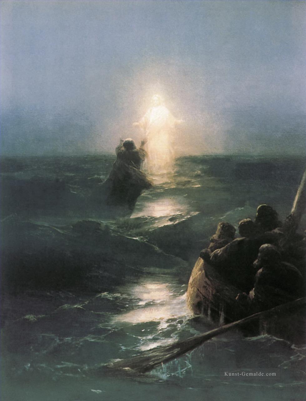 Po vodam Jesus Christus am Meer Verspielt Ivan Aiwasowski russisch Ölgemälde
